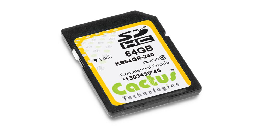 Die SD Cards aus der Cactus Technologies 240 Series  für preissensitive Industrieanwendungen.