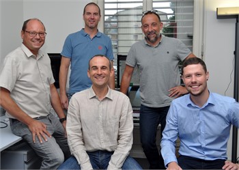 Cortexia beschäftigt mittlerweile 10 Angestellte hier das Kernteam. v.l.: Andréas von Kaenel, Co-Gründer und CEO; Nicolas Schmidt, Kundenservice; André Droux, Co-Gründer und COO; Emmanuel Bréton, Senior Project Manager und Marc Schnaebele, F&E 